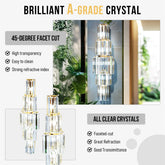 Crystal Wall Lamp Modern 3-Layer Wall Crystal Sconce Light E14 Led Corn Lights by Home for Health and Beauty