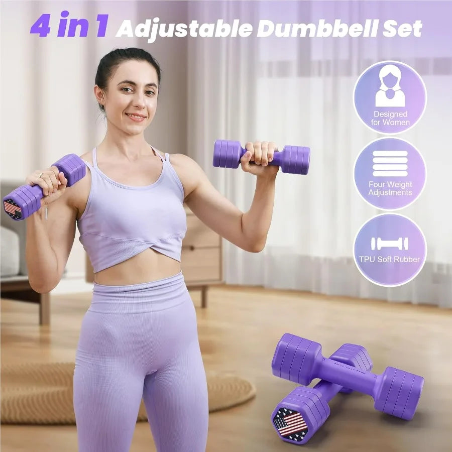 Adjustable Dumbbell Set 2 Pack For Strength Training