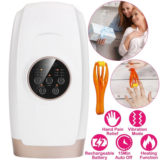 Cordless Electric Hand Massager With Compression And Heating Rechargeable