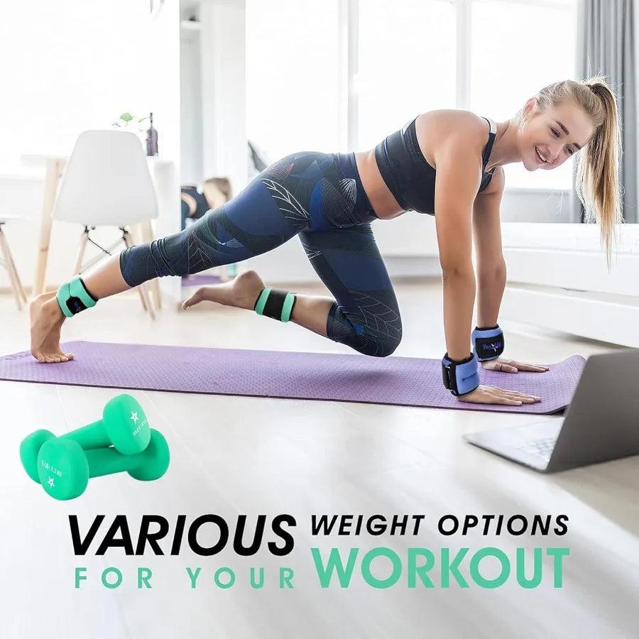 Adjustable Wrist And Ankle Weights 1 To 10 Lbs Fitness