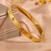 Sparkling Zirconia Inlaid Stainless Steel Bracelet 5/1pcs Set for Women Stackable Bangles Fashion Non Fading Jewelry Gift by Home for Health and Beauty