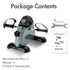 Mini Pedal Exercise Bike Under Desk Bicycle Trainer Fitness Cycling Portable LCD Display Arm Leg Fitness Equipment Home Office by Home for Health and Beauty