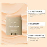 Moisturize Airy Sunstick SPF50+ Anti-UV Long-lasting Protector High Coverage 23g Matte Natural Sunscreen Cream Skin Care by Home for Health and Beauty