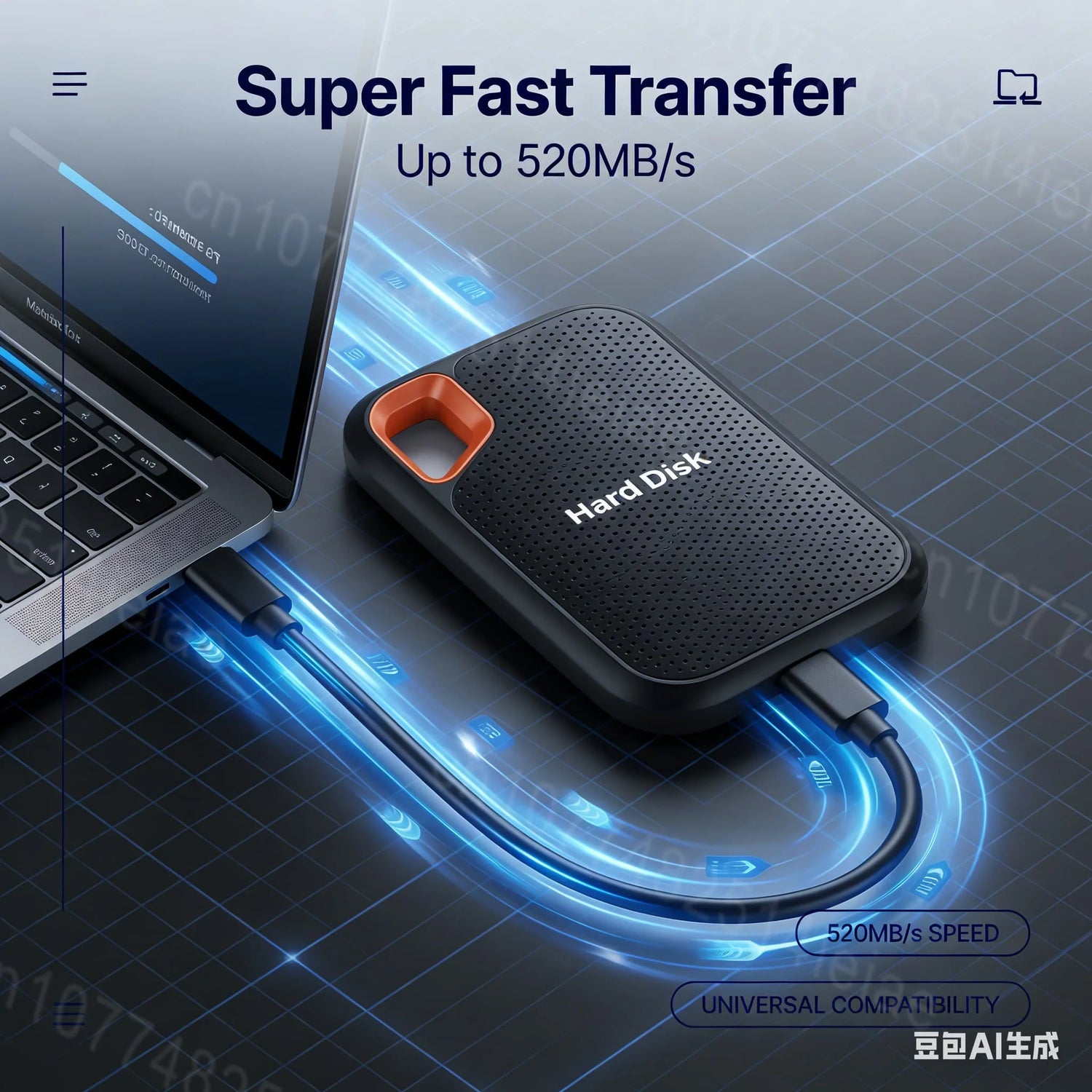 Portable External SSD 2TB High Capacity Solid State Drive USB 3.2 Gen2 Ultra Fast Storage for Game Files by Home for Health and Beauty