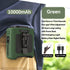Portable Waist Fan 10000mAh with Power Bank LED Lighting Hanging Neck Fan 5 Speed Strong Airflow Cooling Fan for Outdoor Working by Home for Health and Beauty
