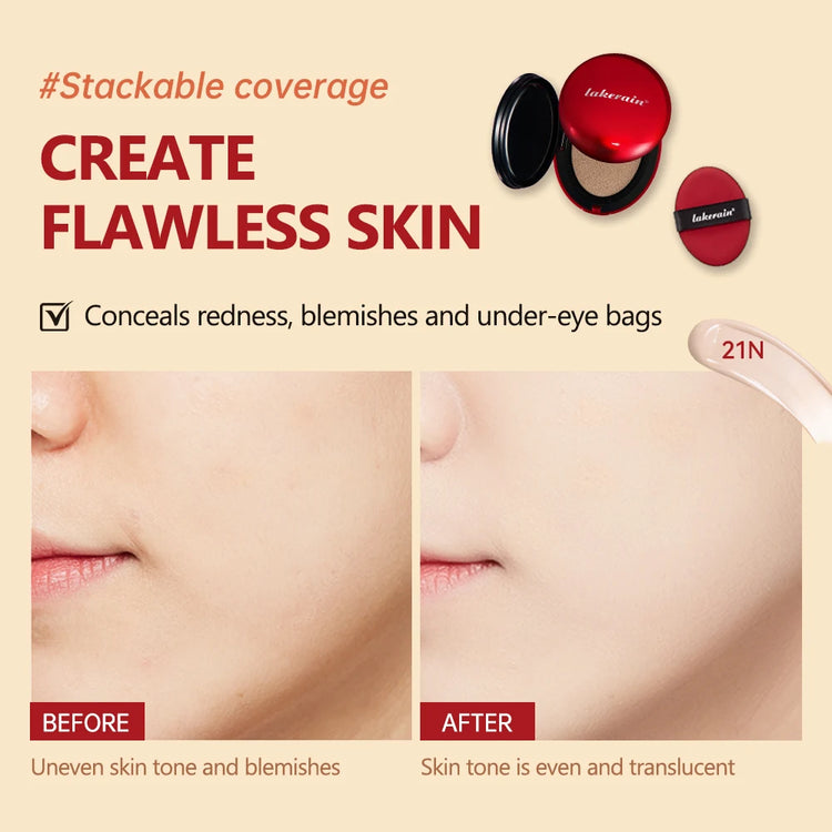 Super Cushion Foundation Waterproof Long Lasting Base by Home for Health and Beauty