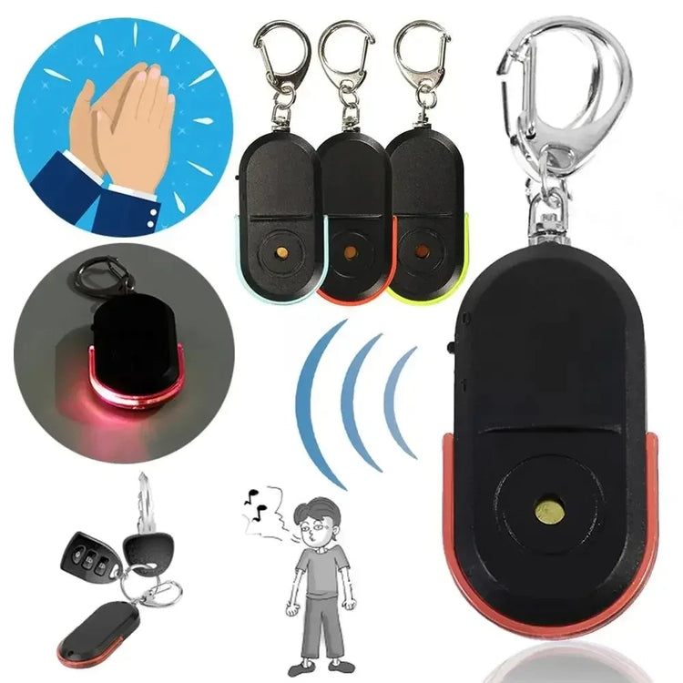 Anti-Lost Alarm Key Finder Locator Tracker Keychain Whistle Sound Smart Flashing Beeping With LED Light Anti Lost Keyring Finder by Home for Health and Beauty
