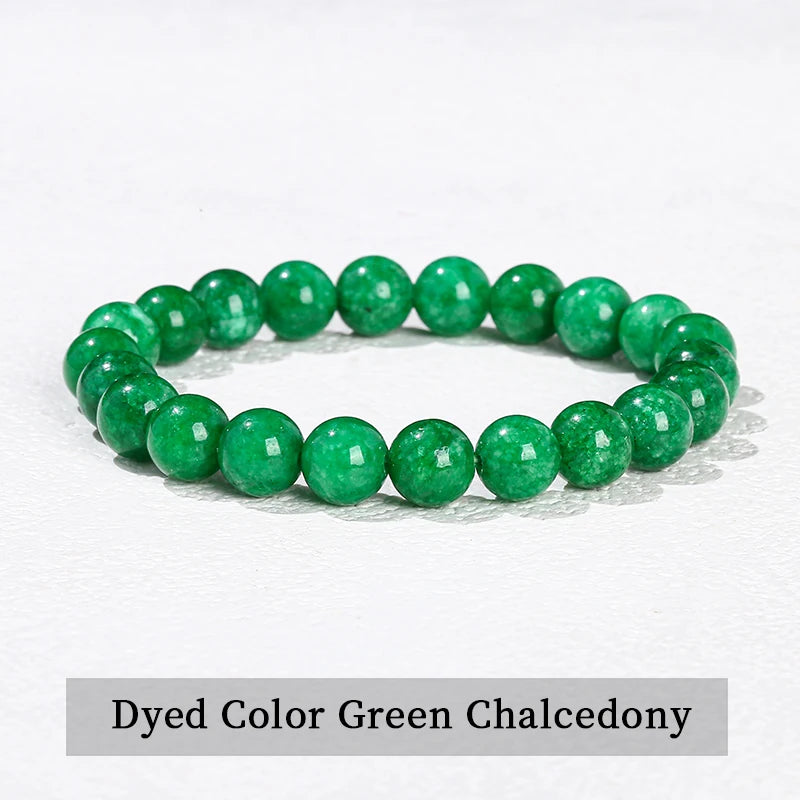 JD Natural Stone Beads Bracelet Amethyst Tiger Eye Crystal Quartz Agate Gem Beads Bangles Women Men Reiki Healling Jewelry Gift by Home for Health and Beauty