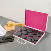 Hot Stones Massage Set, 18 Volcanic Rocks Body Massage Set, for Massage, Scraping, Hot Compress by Home for Health and Beauty