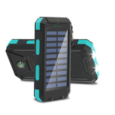 20000mAh Solar Power Bank Large Capacity Portable Outdoor Fast Charging Built-in Li-polymer Battery LDE Light for iphone Samsung by Home for Health and Beauty