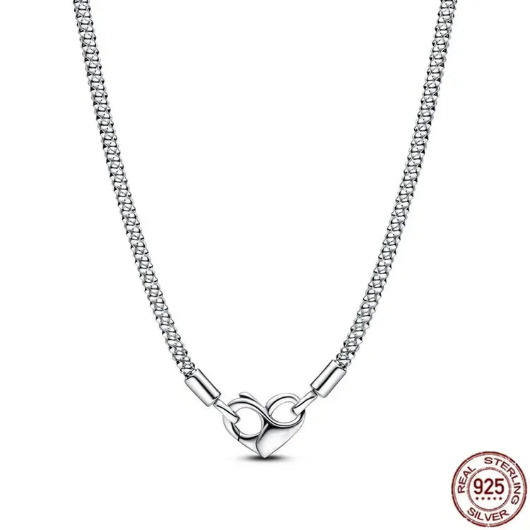925 Sterling Silver Bow Heart Necklace Zircon Charm Gift by Home for Health and Beauty