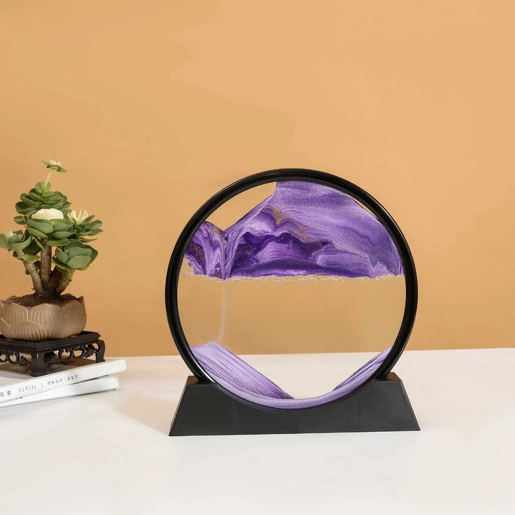 3D Moving Sand Art Glass Frame Deep Sea Quicksand Decor by Home for Health and Beauty