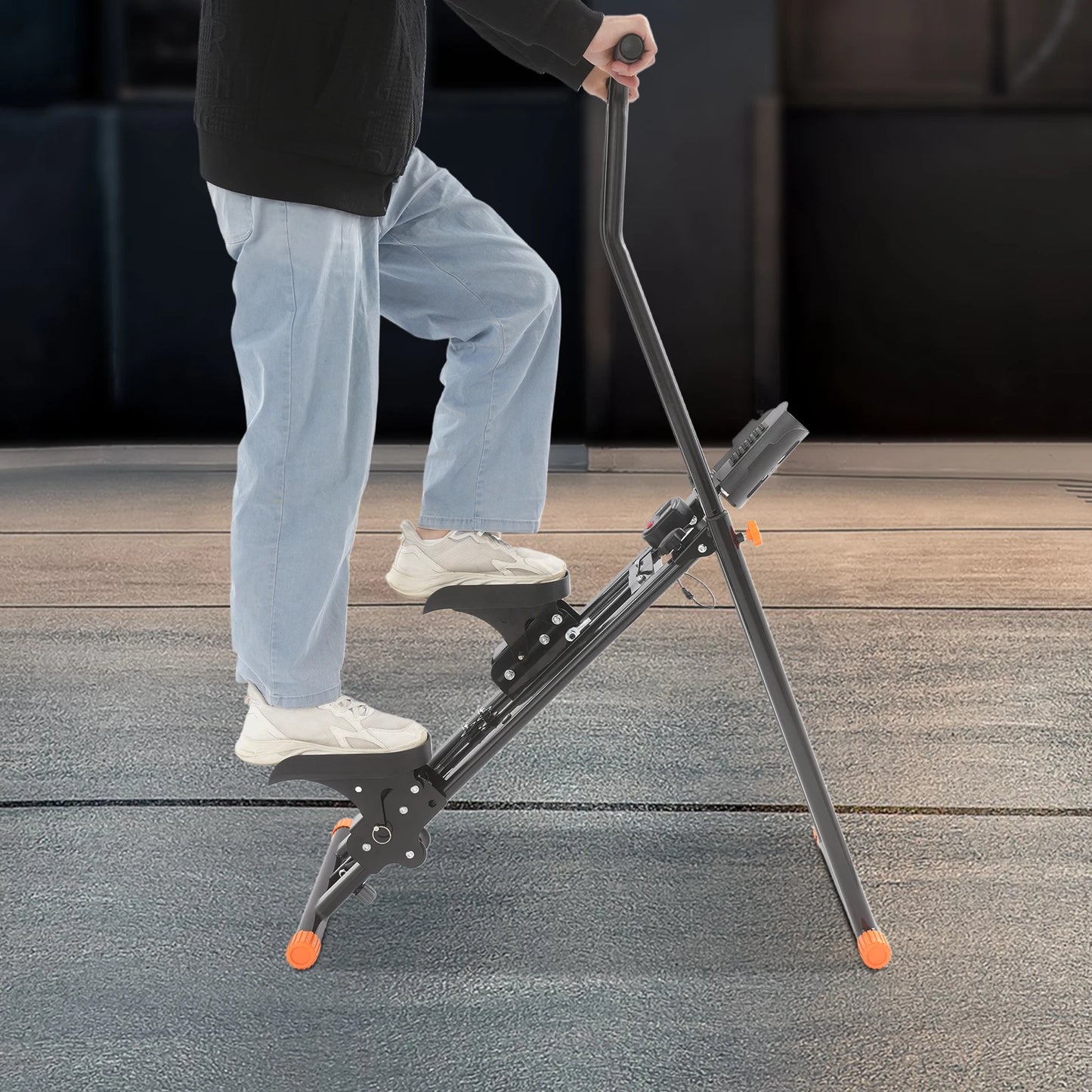 Foldable Stair Stepper Vertical Climber 3-Gear Pedal Angle