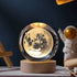 3D Moon Crystal Ball Astronomy Galaxy Solar System Saturn Luminous Balls Snow Glass Globe Night Light Home Desktop Decoration solar system sphere stand globe earth gyro ball planet by Home for Health and Beauty