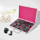 Hot Stones Massage Set, 18 Volcanic Rocks Body Massage Set, for Massage, Scraping, Hot Compress by Home for Health and Beauty