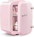 Mini Fridge, 4 Liter/6 Cans Portable Cooler and Warmer, AC/DC Power Small Fridge by Home for Health and Beauty