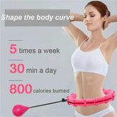 Hula Hoop Smart Weighted For Adults Weight Loss 47 Inch Waist 24 Detachable Links Fitness Hoop For Women And Beginners by Home for Health and Beauty