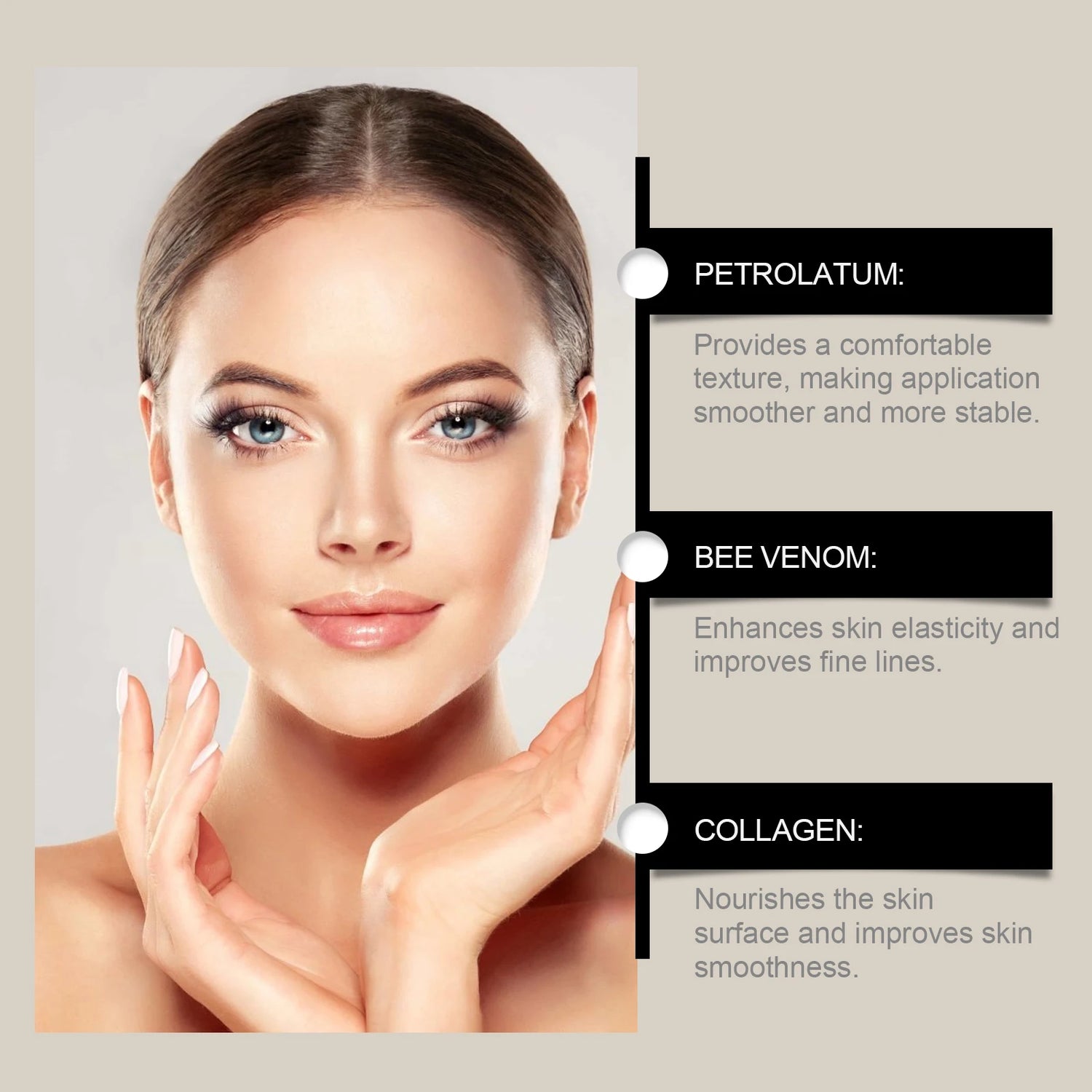Bee Venom Serum Increase Elasticity Reduce Redness Firming Lifting Skin Care Stick Eliminates Wrinkles Improve Saggin Skin by Home for Health and Beauty