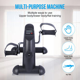 Mini Under Desk Pedal Exerciser Bike Multi-Function Motorized Digital With LCD Screen Display for Leg Arm and Knee for Elderly by Home for Health and Beauty