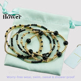 Waterproof Charm Beads Stackable Bracelets Bangles Fashion Fine Jewelry Gift For Women Anniversary Birthday by Home for Health and Beauty