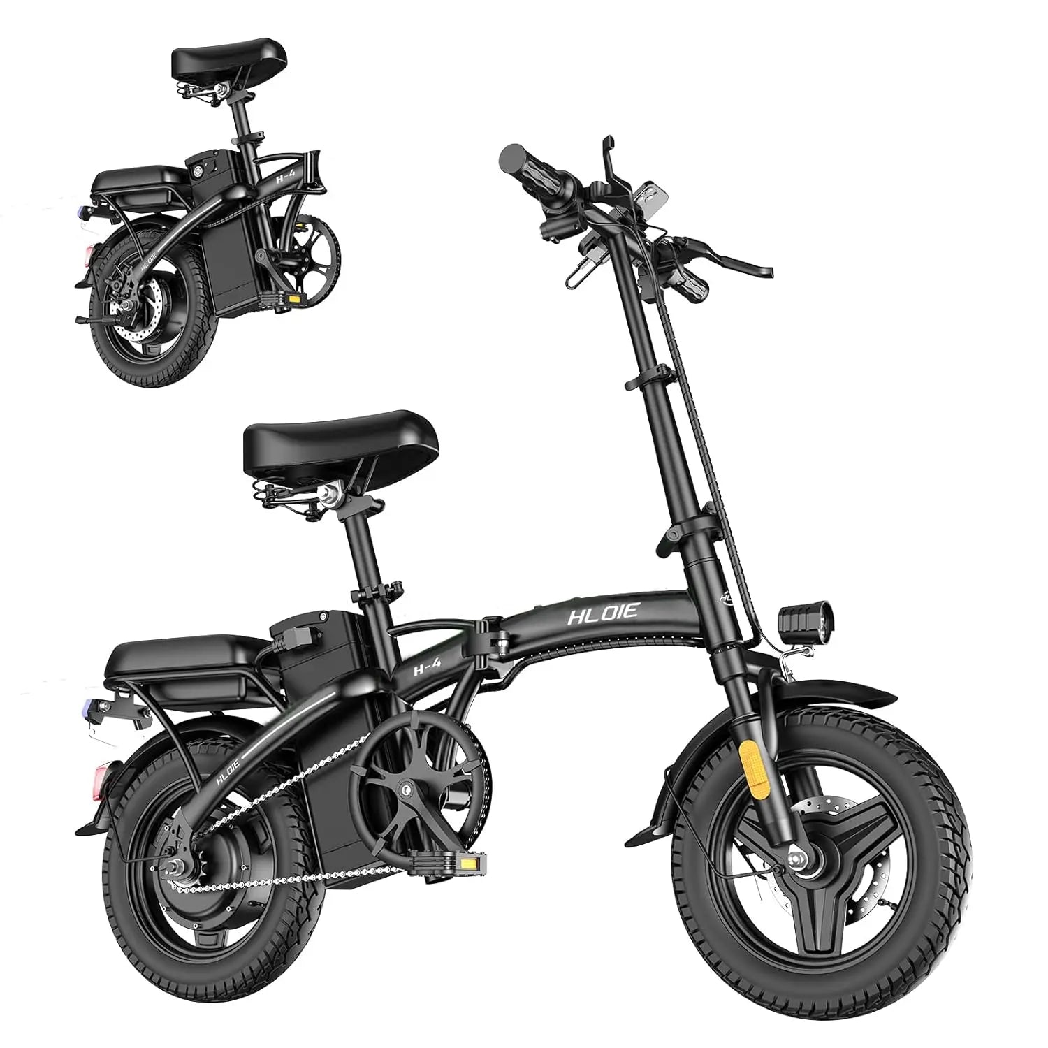 Folding Electric Bike for Adults, 500W Peak Motor, Up to 23 MPH, 14” Foldable Ebike with 48V 12Ah Battery, 35 Miles, Customized by Home for Health and Beauty
