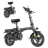 Folding Electric Bike for Adults, 500W Peak Motor, Up to 23 MPH, 14” Foldable Ebike with 48V 12Ah Battery, 35 Miles, Customized by Home for Health and Beauty