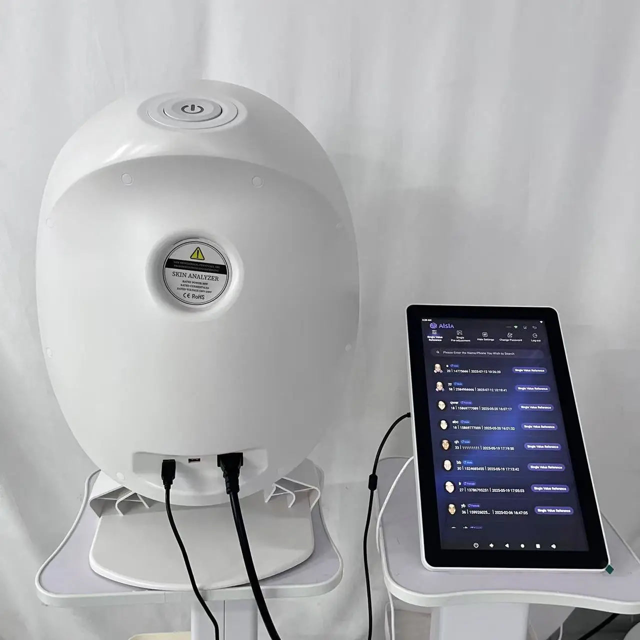 3D Skin Analysis Smart Mirror With UV Wood Lamp Scanner