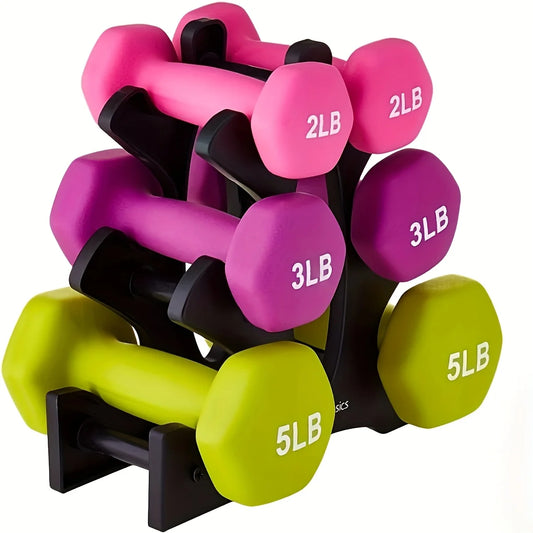 Dumbbell Set Rubber Covered For Women Strength Training