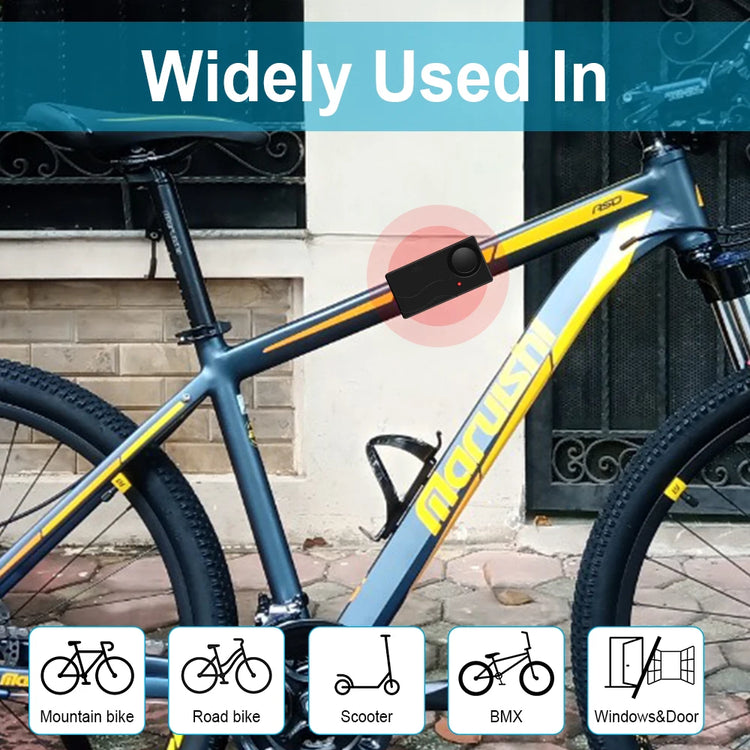 Wireless Vibration Bike Alarm With Remote Control Anti-Theft Alarm 110dB Loud Bike Door Window Alarm Home Safety System by Home for Health and Beauty