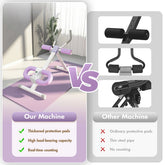 Ab Workout Machine Abdominal Adjustable Folding Crunch Trainer Core Machine Full Body Equipment for Home Gym by Home for Health and Beauty