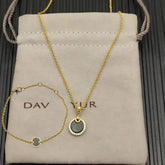 High-Quality Elegant and Simple Gold-Plated Round Bracelets and Necklaces Set by Home for Health and Beauty