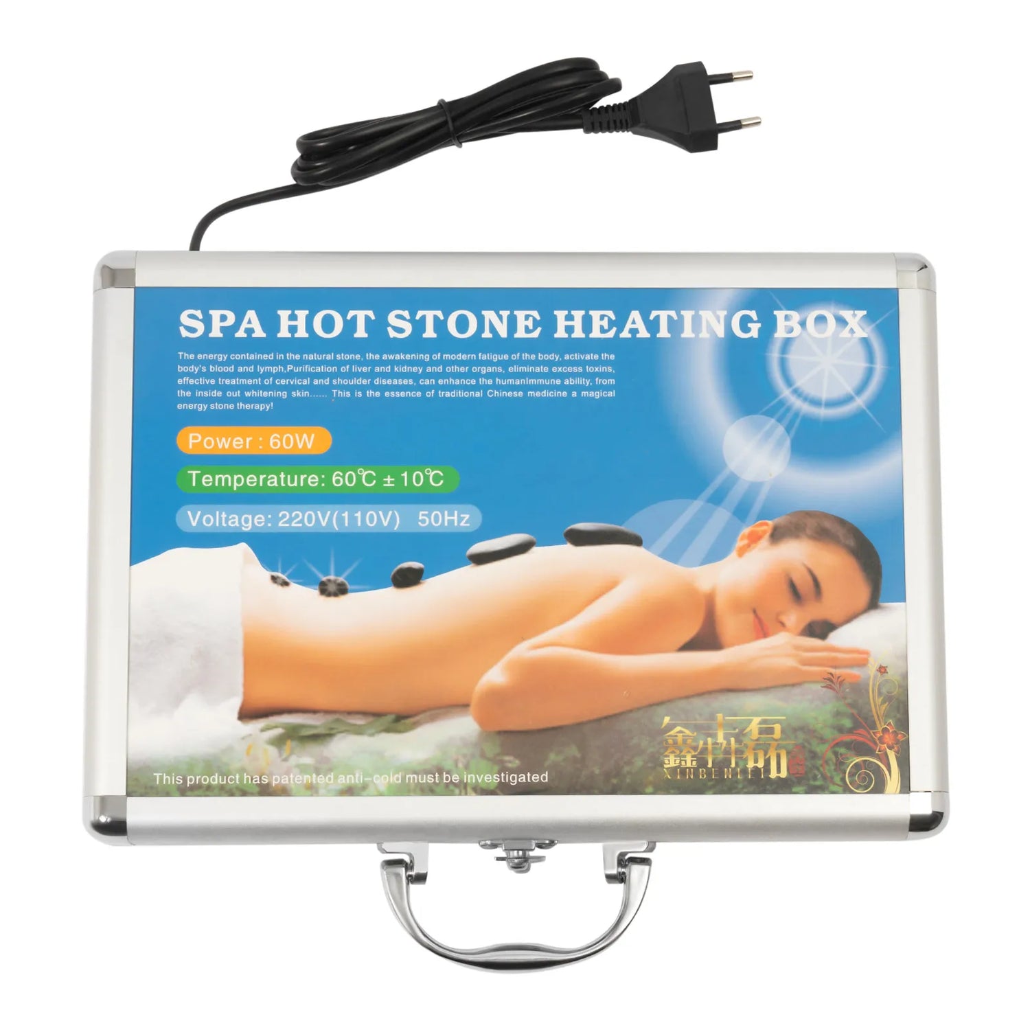 Hot Stones Massage Set, 18 Volcanic Rocks Body Massage Set, for Massage, Scraping, Hot Compress by Home for Health and Beauty