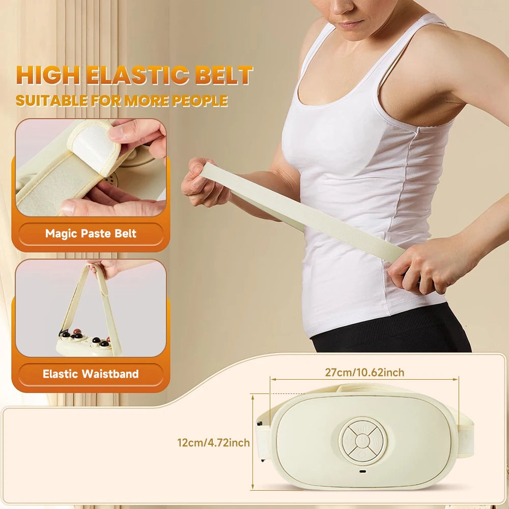 Electric Abdominal Massager With Heat Light Kneading 3 Speed