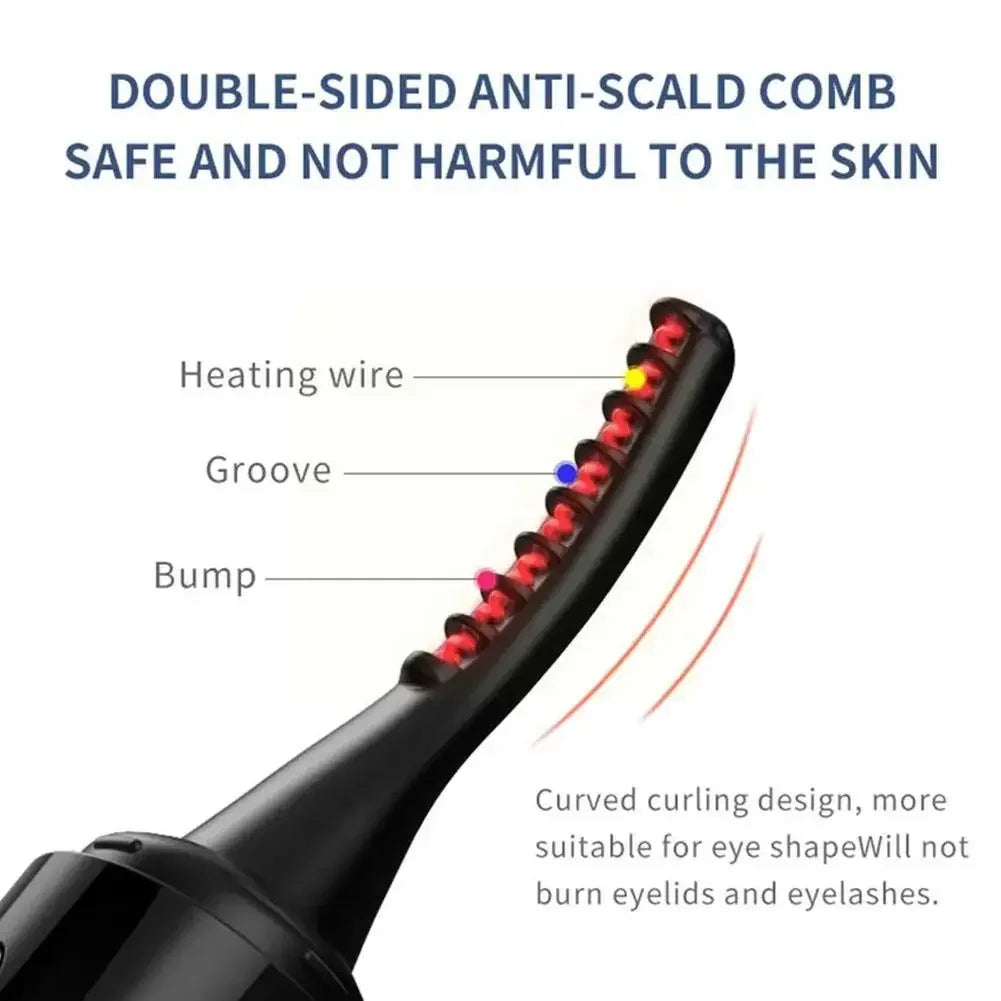 Heated Eyelash Curler USB Rechargeable 4 Modes