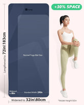 Extra Wide 32" Yoga Mat, 7mm Thick Non-Slip Eco-Friendly for Pilates and Fitness by Home for Health and Beauty
