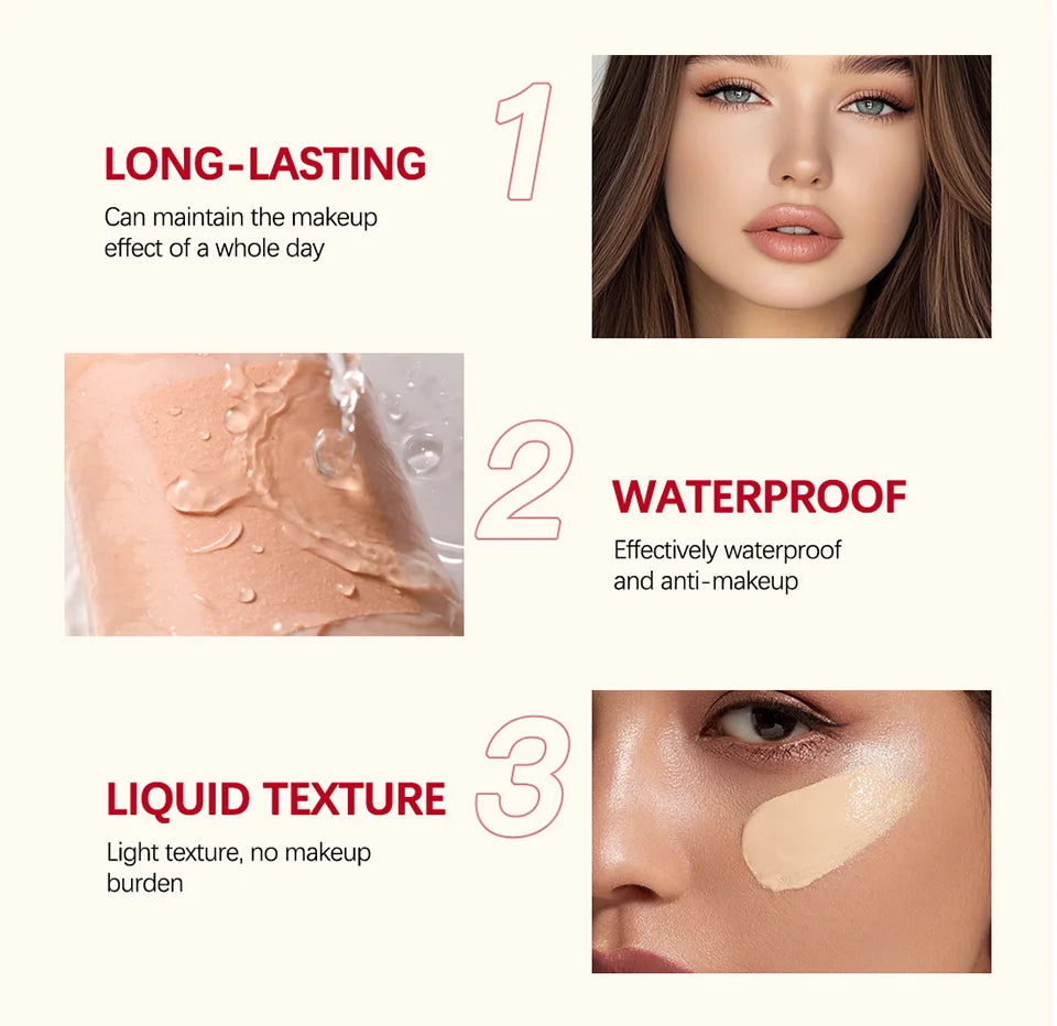 Lakerain Matte Foundation Base Cream Long-lasting Soft Focus Matte Natural Fit Coverage Concealer Waterproof Face Base Makeup by Home for Health and Beauty