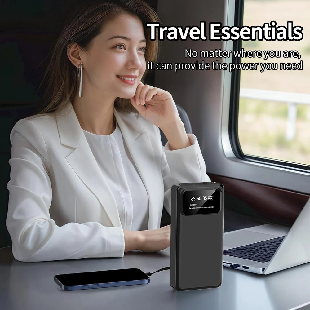 Portable Power Bank With LED Display And Dual USB Outputs