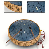 12 Inch Music Drum with Handbag Drumstick 15 Notes D Tone Ethereal Drum Yoga Meditation Sound Healing Beginner Hand Drum by Home for Health and Beauty