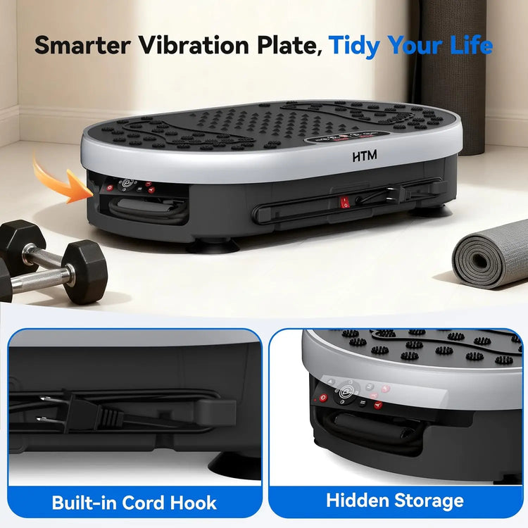 Vibration Plate Exercise Machine 120 Speed Levels 9 Preset Programs Home Fitness Equipment Weight Loss Fat Burning Muscle Toning by Home for Health and Beauty