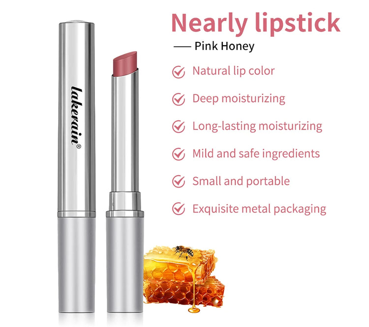 Lakerain Nearly Lipstick Lip Balm Natural Color Creamy Texture Long Lasting Moisturizing Nourishing Lip Care Gloss Cosmetic by Home for Health and Beauty