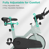 Magnetic Resistance Exercise Bike With 32 Levels Indoor Workout by Home for Health and Beauty