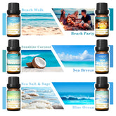 Gold Coast Six Fragrance Oils Gift Set for Aromatherapy by Home for Health and Beauty