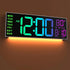 16" Large Digital Wall Clock With Remote Control, Timer, Alarm With Big LED Screen Dispaly, 8 RGB Colors, Auto DST, Temperature by Home for Health and Beauty