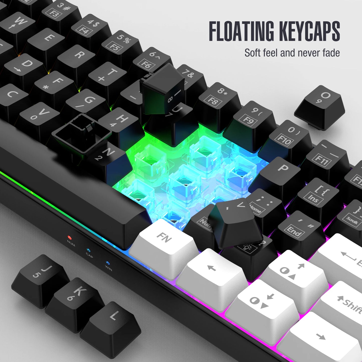 Wired RGB Backlit Waterproof Portable Keyboard PC and Mac