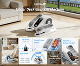 Electric Elliptical Machine Compact Under-Desk 12 Speed Forward Reverse Remote Control Auto Manual Modes for Home Office by Home for Health and Beauty