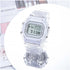 Sports Electronic Watch Waterproof Matcha Green Men and Women Square Student White LED Watch by Home for Health and Beauty