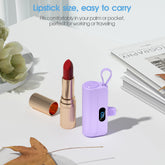 Mini Portable Battery Pack Charger 5000mAh Power Bank,Built-in iOS Interface & USB-C Cable Cell Phone Portable Power,LED Display by Home for Health and Beauty