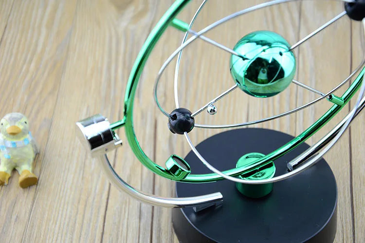 Galaxy Universe Celestial Swinger Magnetic Rotating Earth Perpetual Motion Device Electric Chaos Pendulum Science Decor living room decoration desk decoration adornos para casa desk decoration home accessories by Home for Health and Beauty