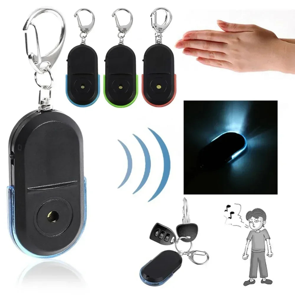 Anti-Lost Alarm Key Finder Locator Tracker Keychain Whistle Sound Smart Flashing Beeping With LED Light Anti Lost Keyring Finder by Home for Health and Beauty