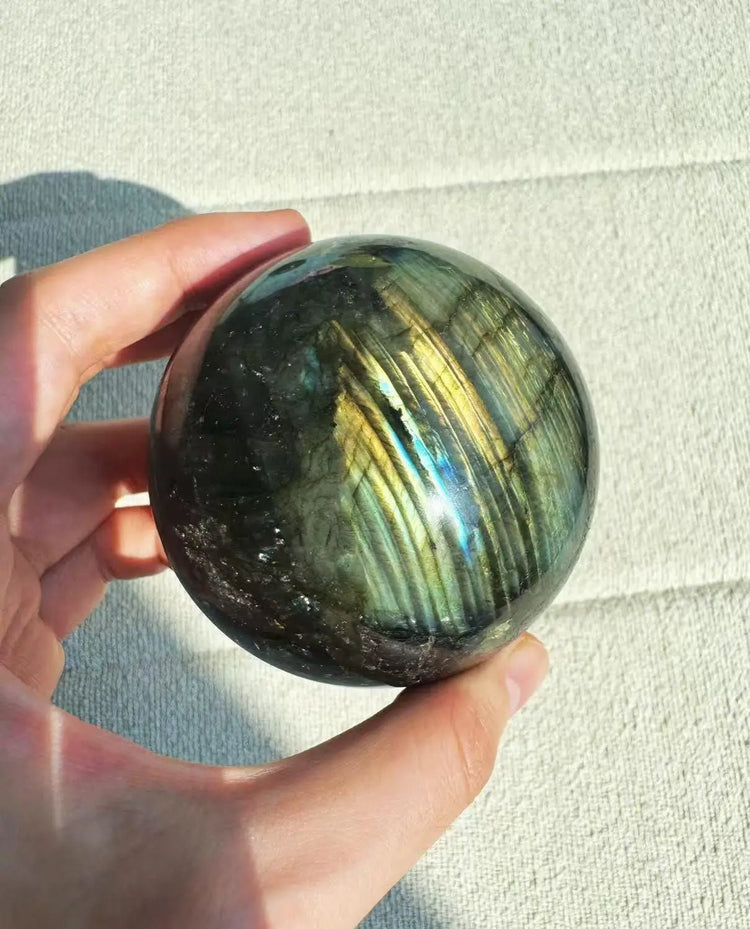 6-10cm Labradorite Ball Sphere Home Decoration Crafts High Quality Natural Smooth Stone Crystals and Stones Healing Ball by Home for Health and Beauty